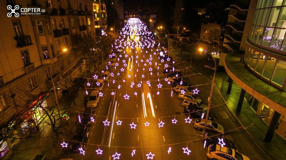 Tbilisi Christmas lights from different perspective geotv.ge