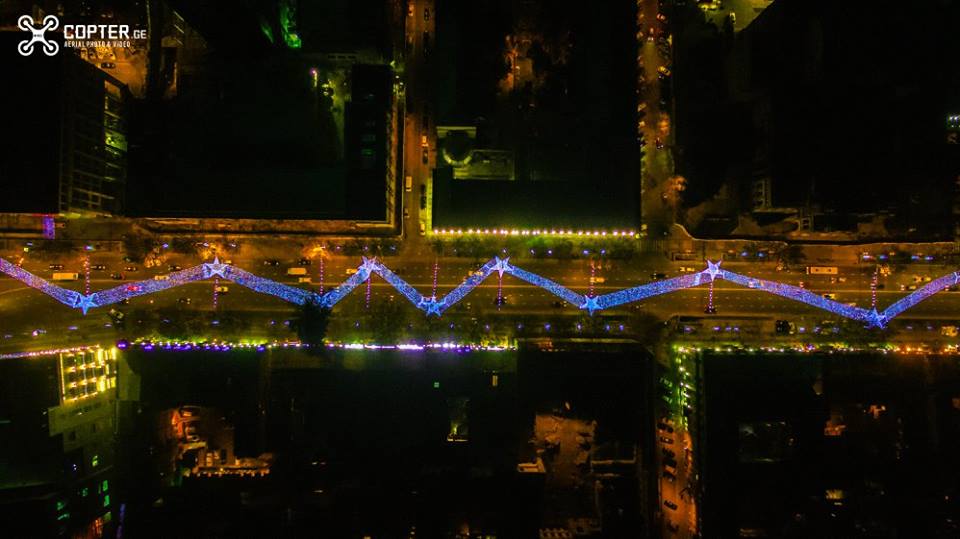 Tbilisi Christmas lights from different perspective geotv.ge