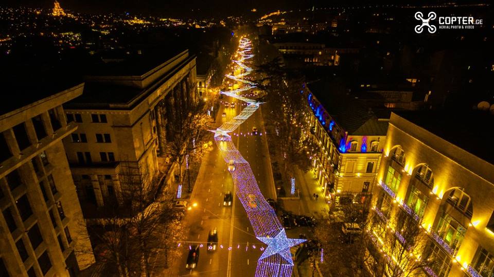 Tbilisi Christmas lights from different perspective geotv.ge