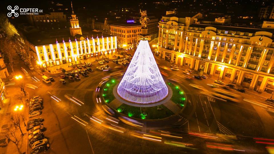 Tbilisi Christmas lights from different perspective geotv.ge
