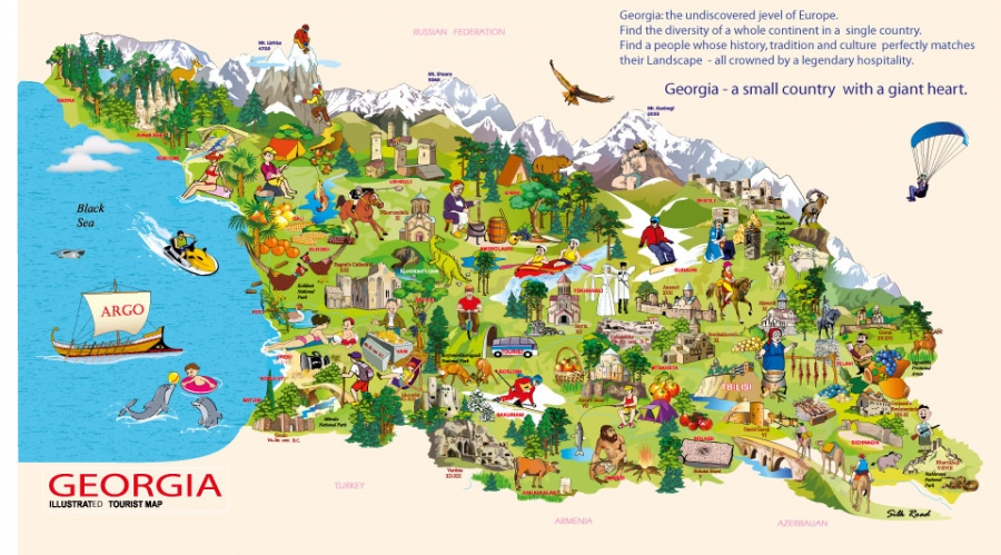 “Georgia – a small country with a giant heart” – Map of Georgia in Soviet times vs. today geotv.ge
