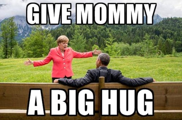Shopped photos of Angela Merkel talking to Barack Obama take the internet by storm geotv.ge