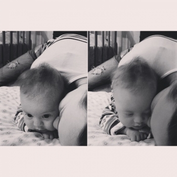President's little son as he drifts off to sleep – Simply adorable home video and stills geotv.ge