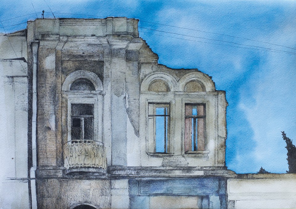 Haunted houses of old Tbilisi sketched by Ukrainian artist geotv.ge
