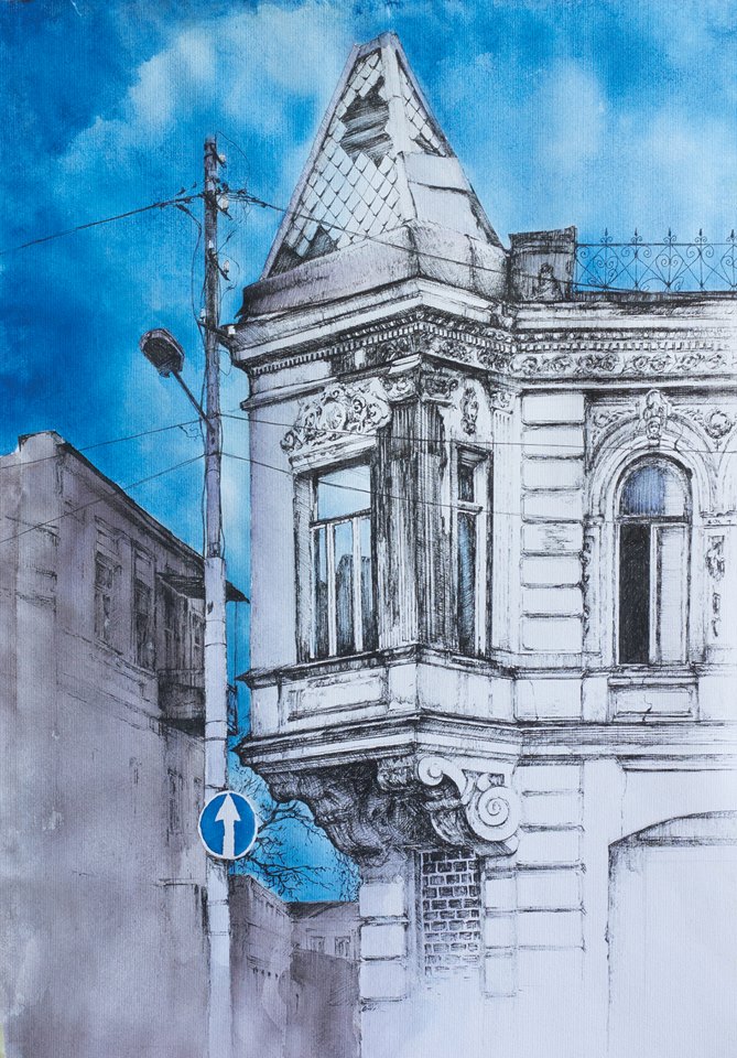 Haunted houses of old Tbilisi sketched by Ukrainian artist geotv.ge