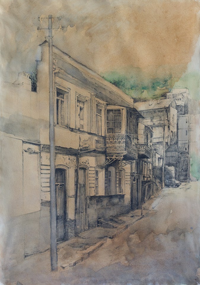 Haunted houses of old Tbilisi sketched by Ukrainian artist geotv.ge