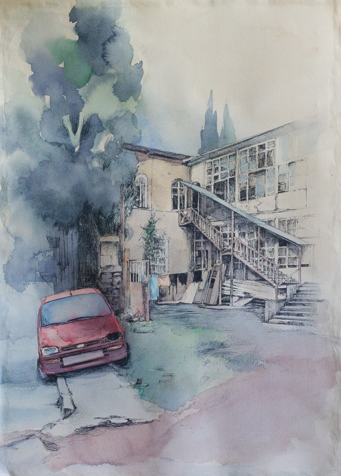 Haunted houses of old Tbilisi sketched by Ukrainian artist geotv.ge