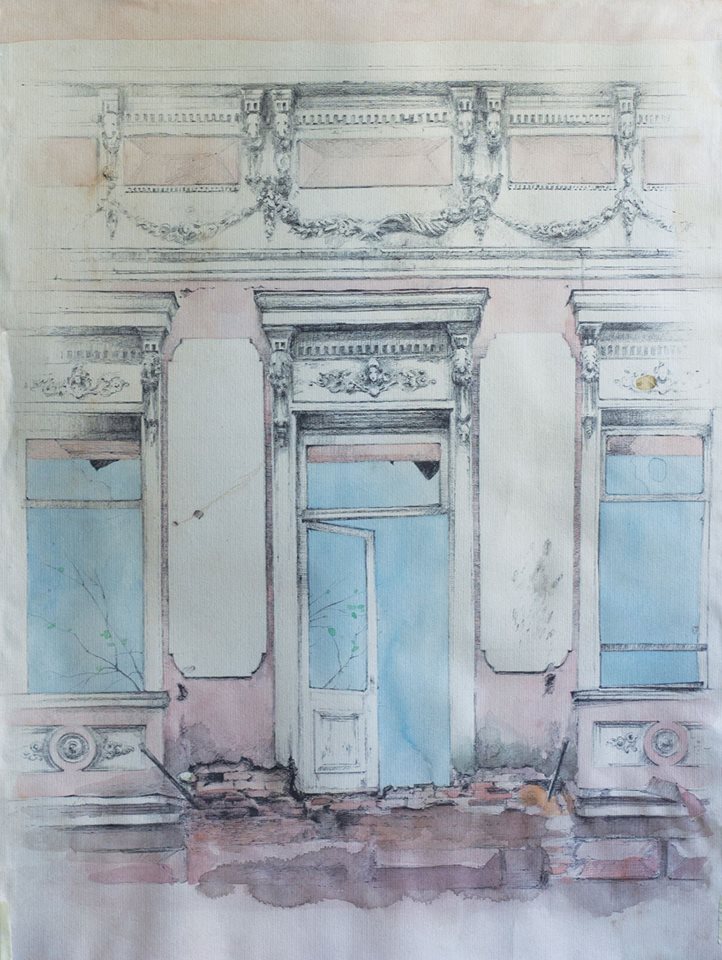 Haunted houses of old Tbilisi sketched by Ukrainian artist geotv.ge