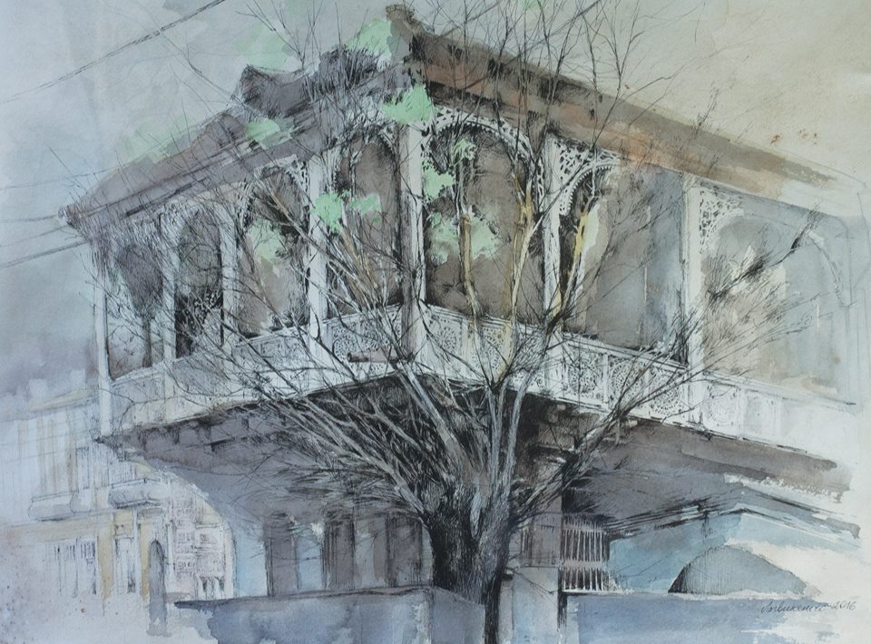 Haunted houses of old Tbilisi sketched by Ukrainian artist geotv.ge
