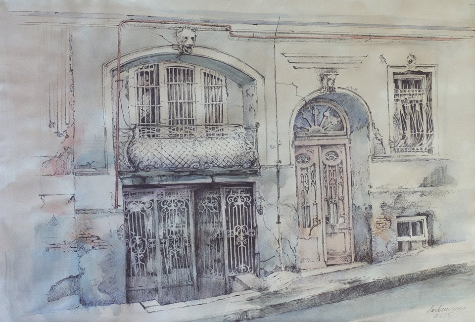 Haunted houses of old Tbilisi sketched by Ukrainian artist geotv.ge