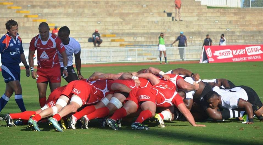 Georgian National Rugby Team celebrates victory over Fiji by singing geotv.ge