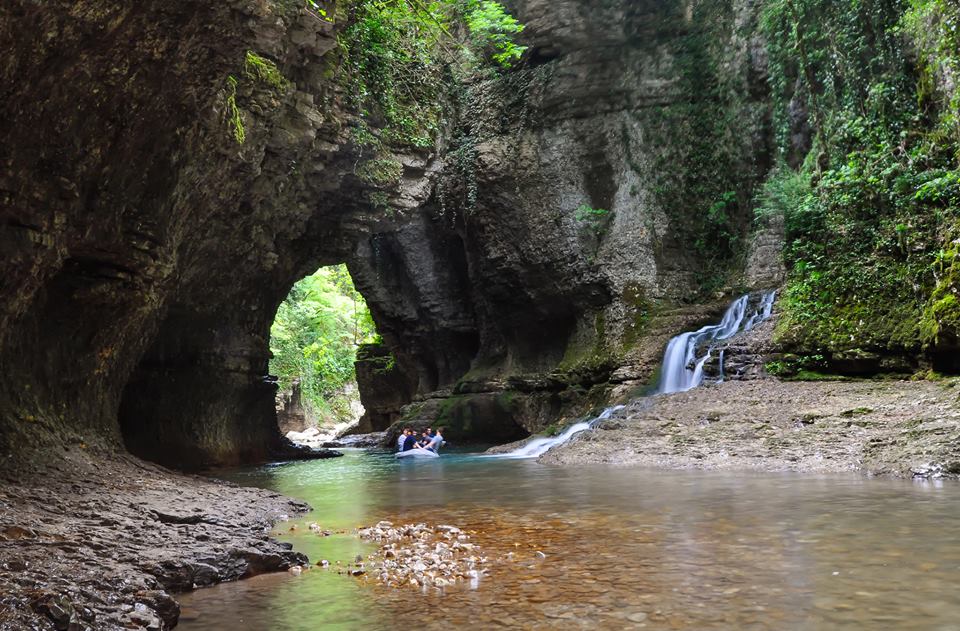 Astonishing waterfalls and canyon of Martvili geotv.ge