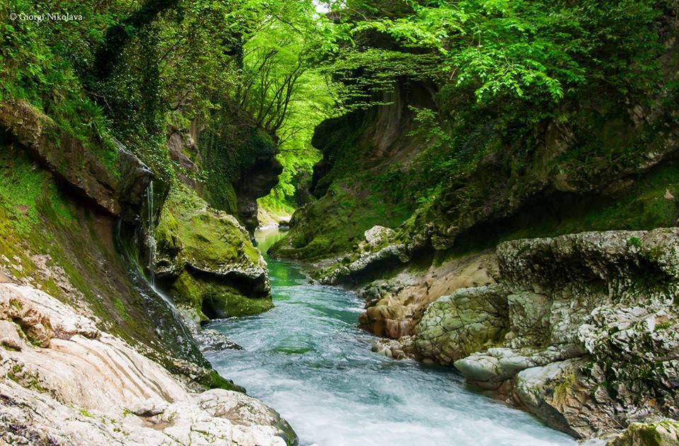 Astonishing waterfalls and canyon of Martvili geotv.ge