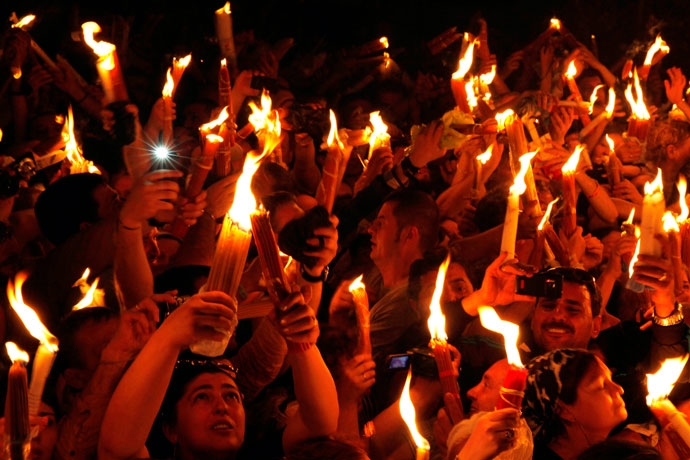 Christian Orthodox World waiting for ascension of holy fire at Savior’s tomb geotv.ge