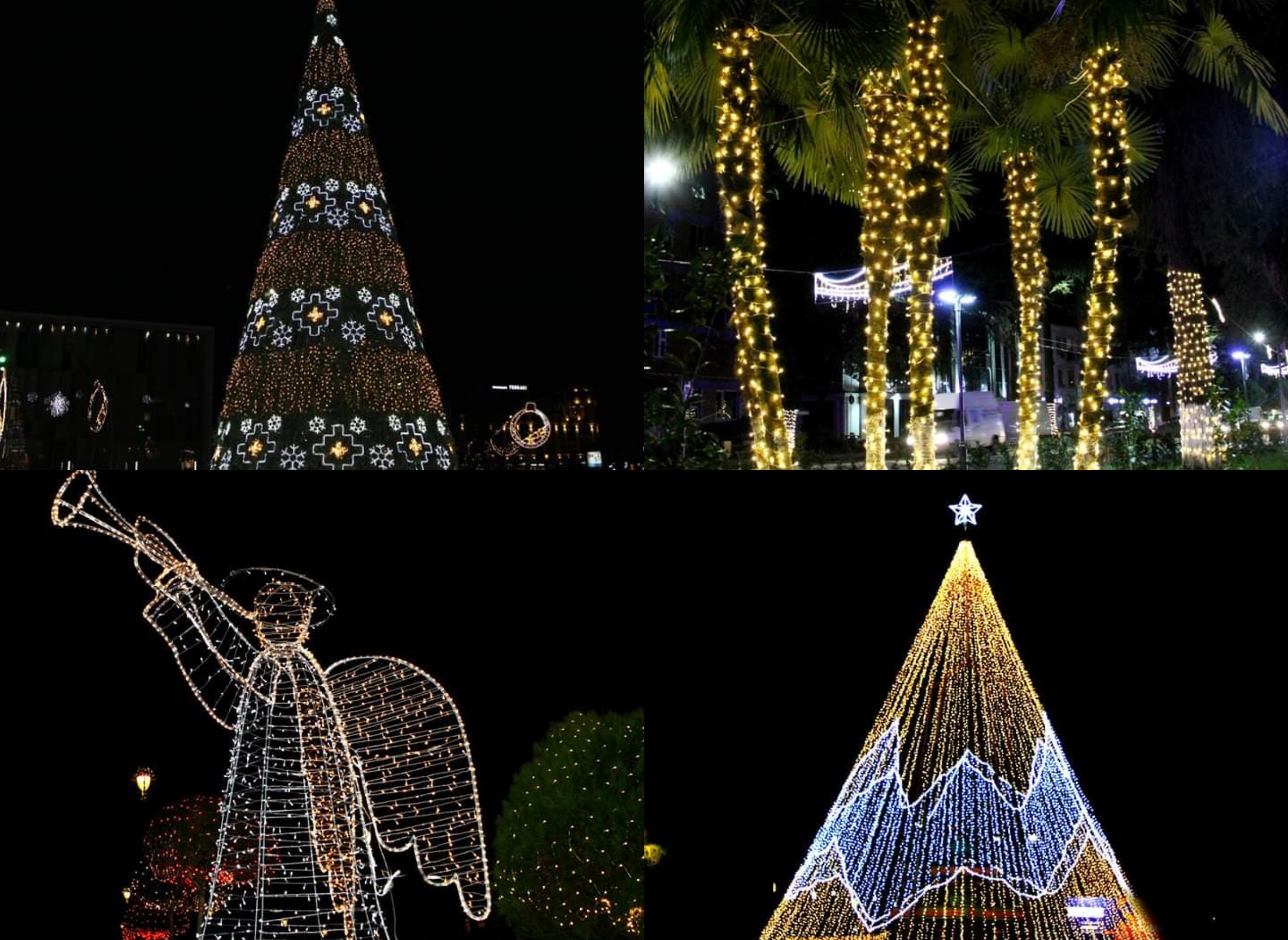Festive decorations in different parts of Georgia zugdidi