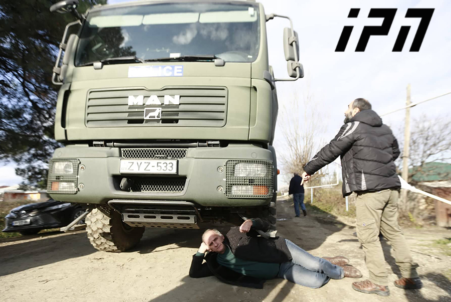 ‘Horn wrestling’ between opposition party leader and police chef khabazi_clash_telavi