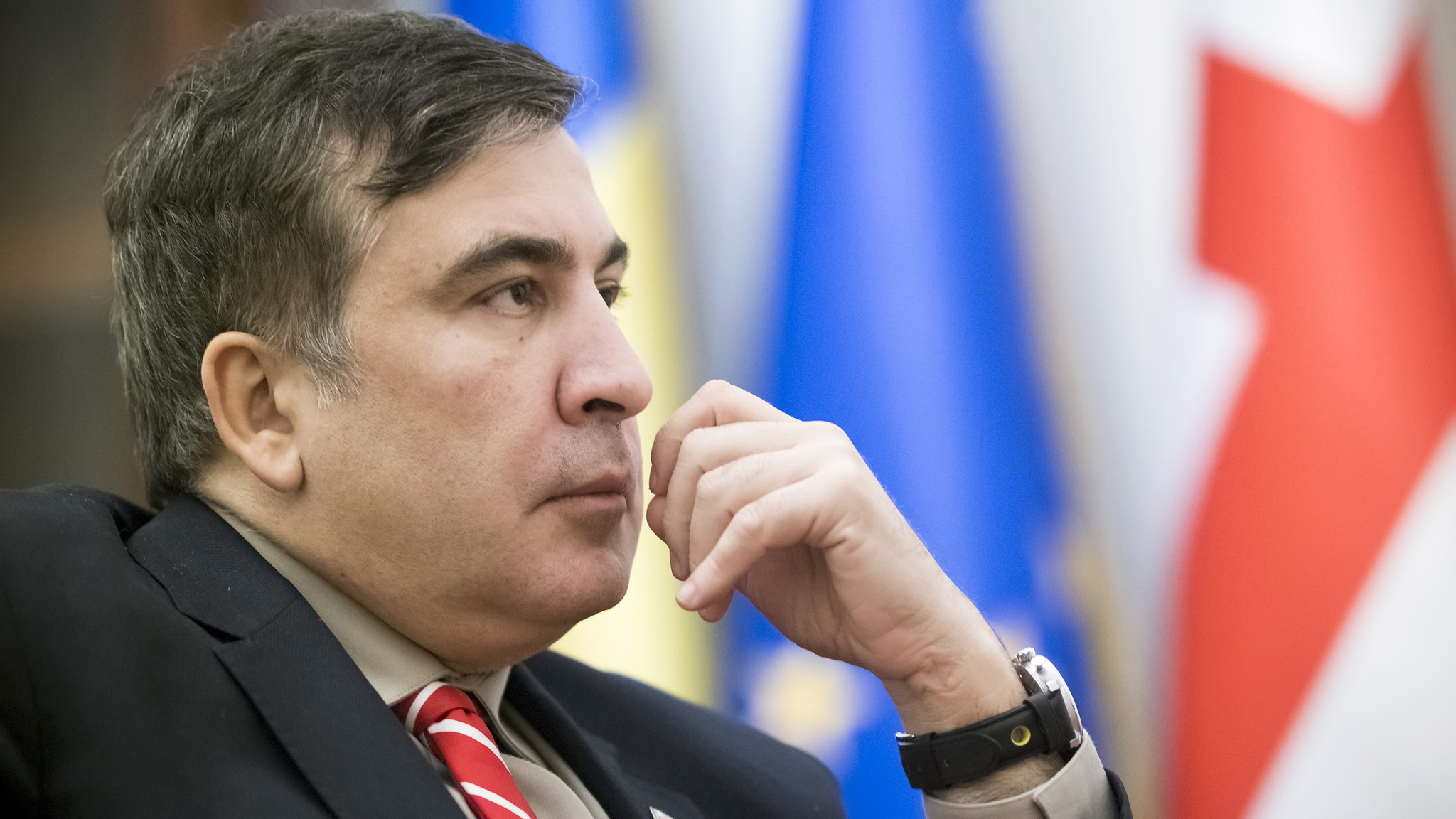 Mikheil Saakashvili addresses National Movement from Amsterdam geotv.ge