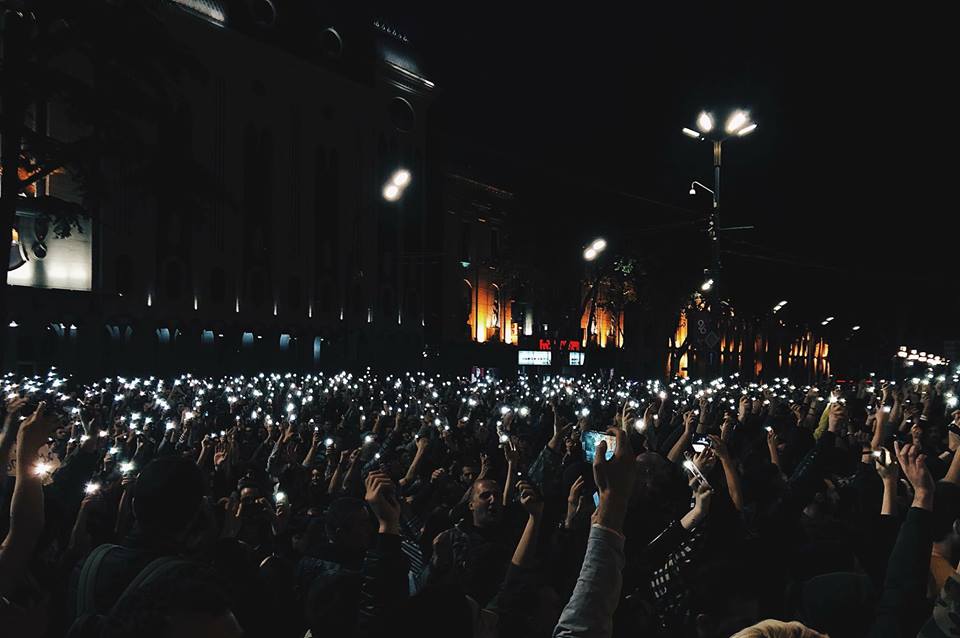 The first protest expressed through massive rave to electronic music in Tbilisi geotv.ge