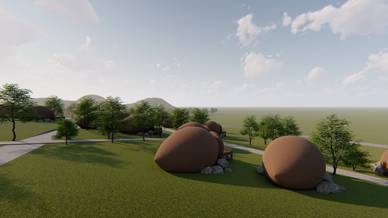 Qvevri-shaped hotel complex to be built in Telavi qvevri_cottage