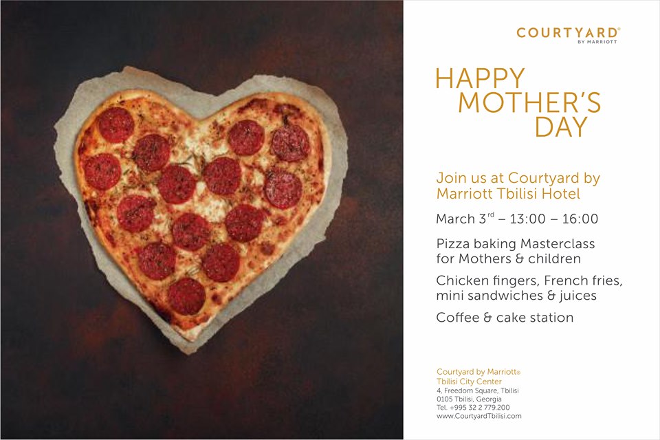 Celebrate Mother's Day at Courtyard by Marriott Tbilisi Hotel geotv.ge