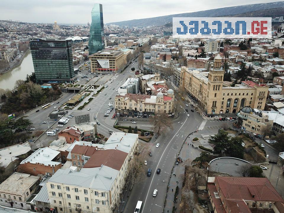 Self-isolation And State Of Emergency Make Tbilisi Streets Empty geotv.ge